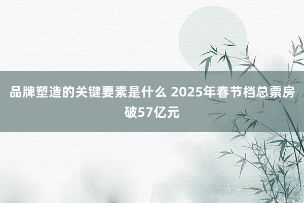 品牌塑造的关键要素是什么 2025年春节档总票房破57亿元