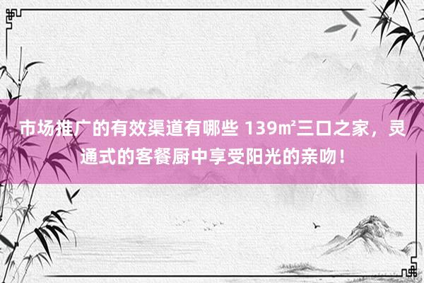 市场推广的有效渠道有哪些 139㎡三口之家，灵通式的客餐厨中享受阳光的亲吻！